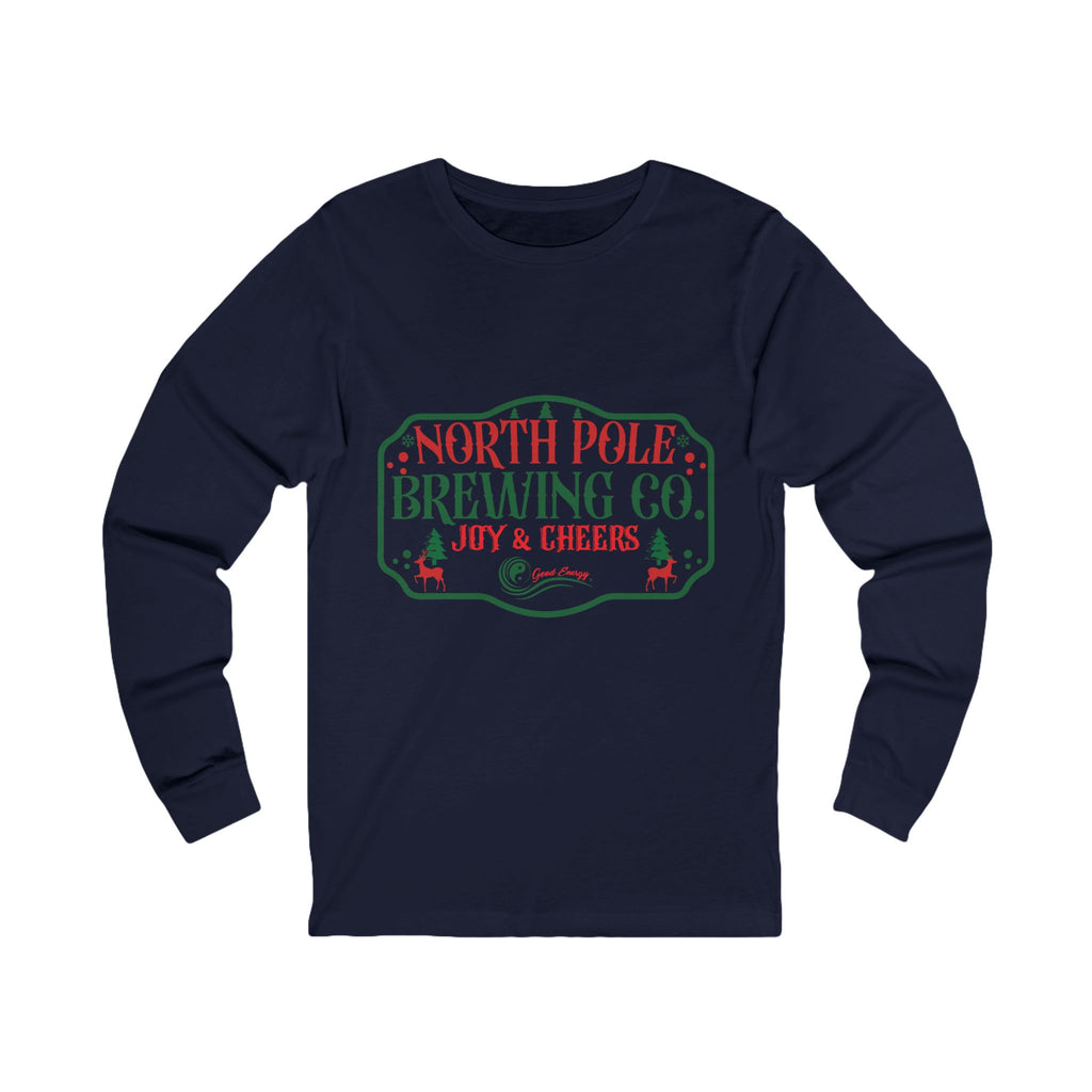 North Pole Brewing Co. Long Sleeve Tee — 'Joy & Cheers' Holiday Shirt