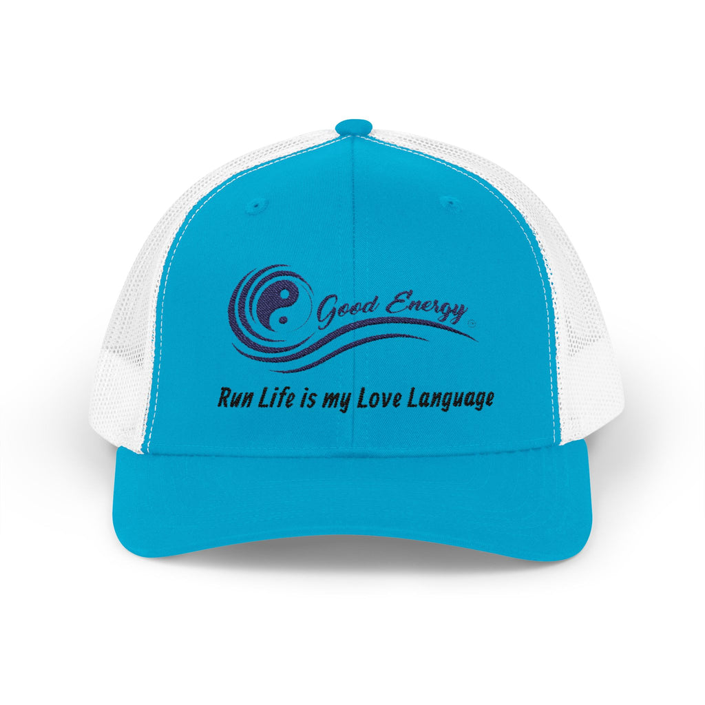 Good Energy Oilfield Snapback Trucker Cap – Run Life is My Love Language