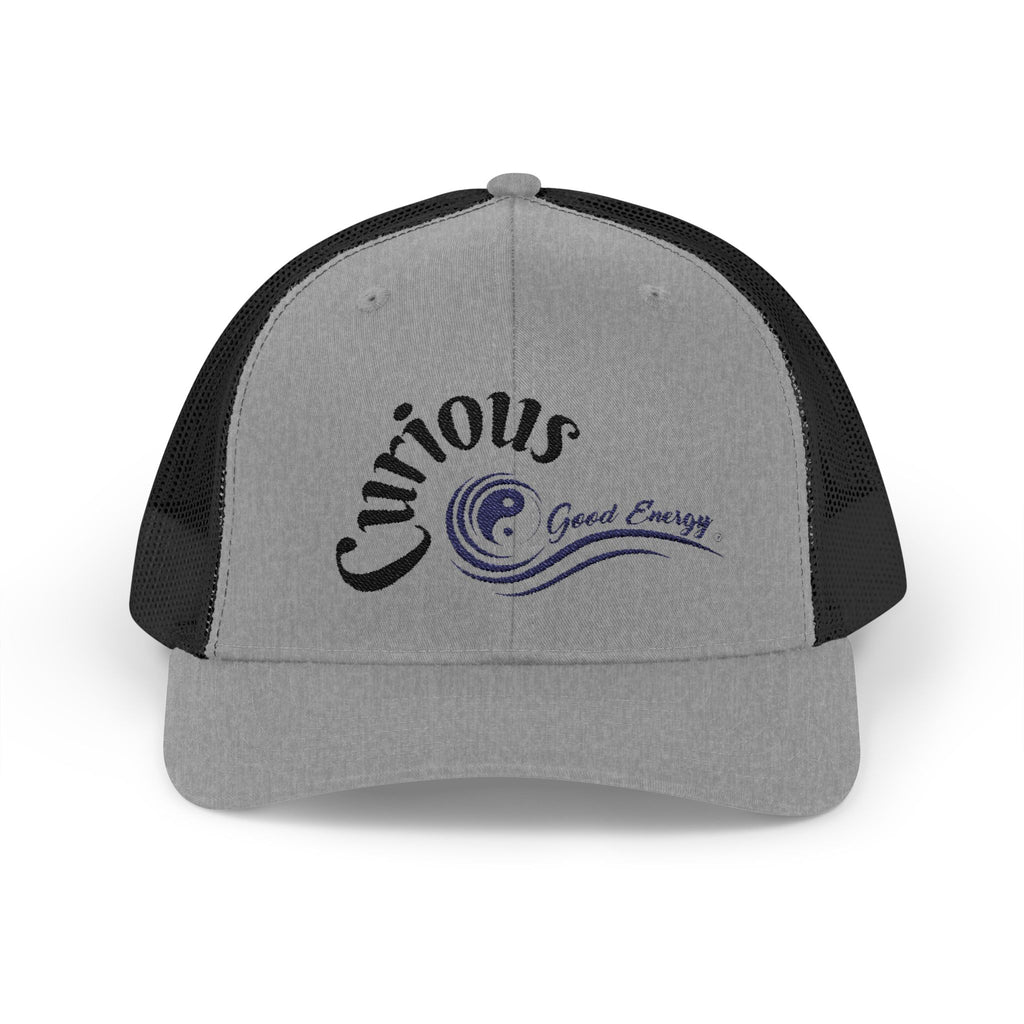 "Curious" Good Energy Snapback Trucker Cap – Always Stay curious and you won't get frustrated.