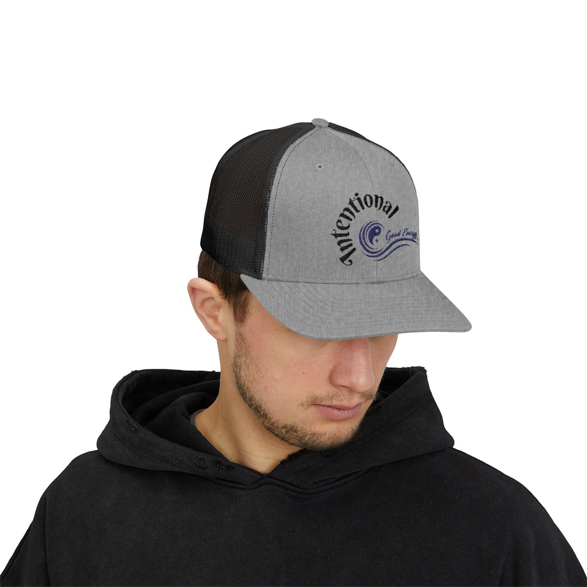 "Intentional" Good Energy Snapback Trucker Cap – A powerful mindset gift for yourself and others