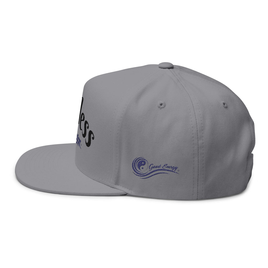 "Fearless" Embroidered Flat Bill Cap — "Fearless" Good Energy Snapback