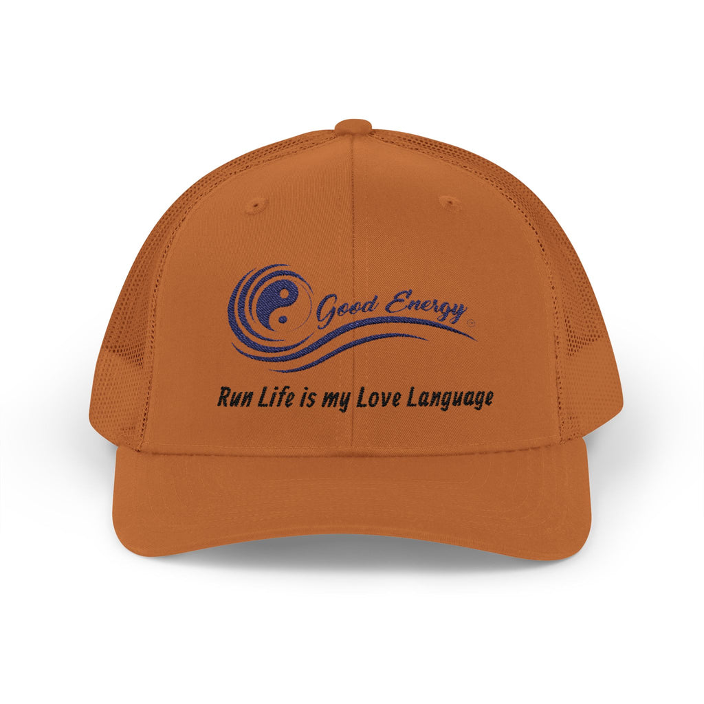 Good Energy Oilfield Snapback Trucker Cap – Run Life is My Love Language