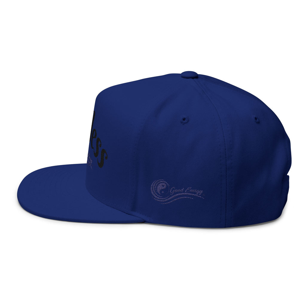 "Fearless" Embroidered Flat Bill Cap — "Fearless" Good Energy Snapback