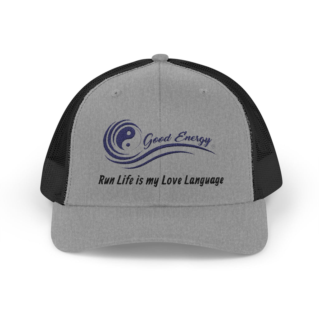 Good Energy Oilfield Snapback Trucker Cap – Run Life is My Love Language