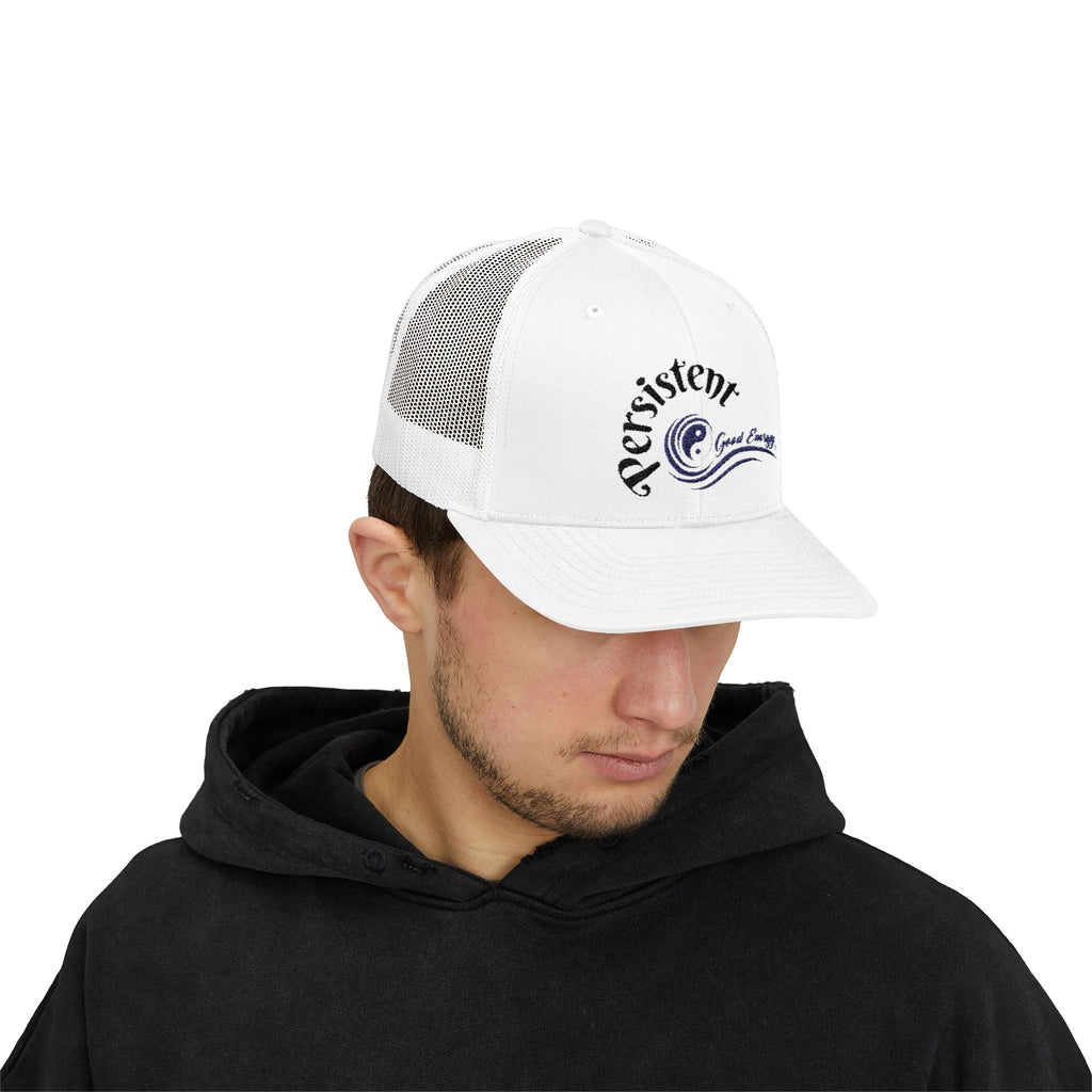 "Persistent" Good Energy Snapback Trucker Cap — Never Give Up, Never Give In