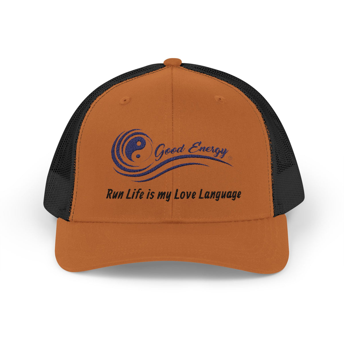 Good Energy Oilfield Snapback Trucker Cap – Run Life is My Love Language