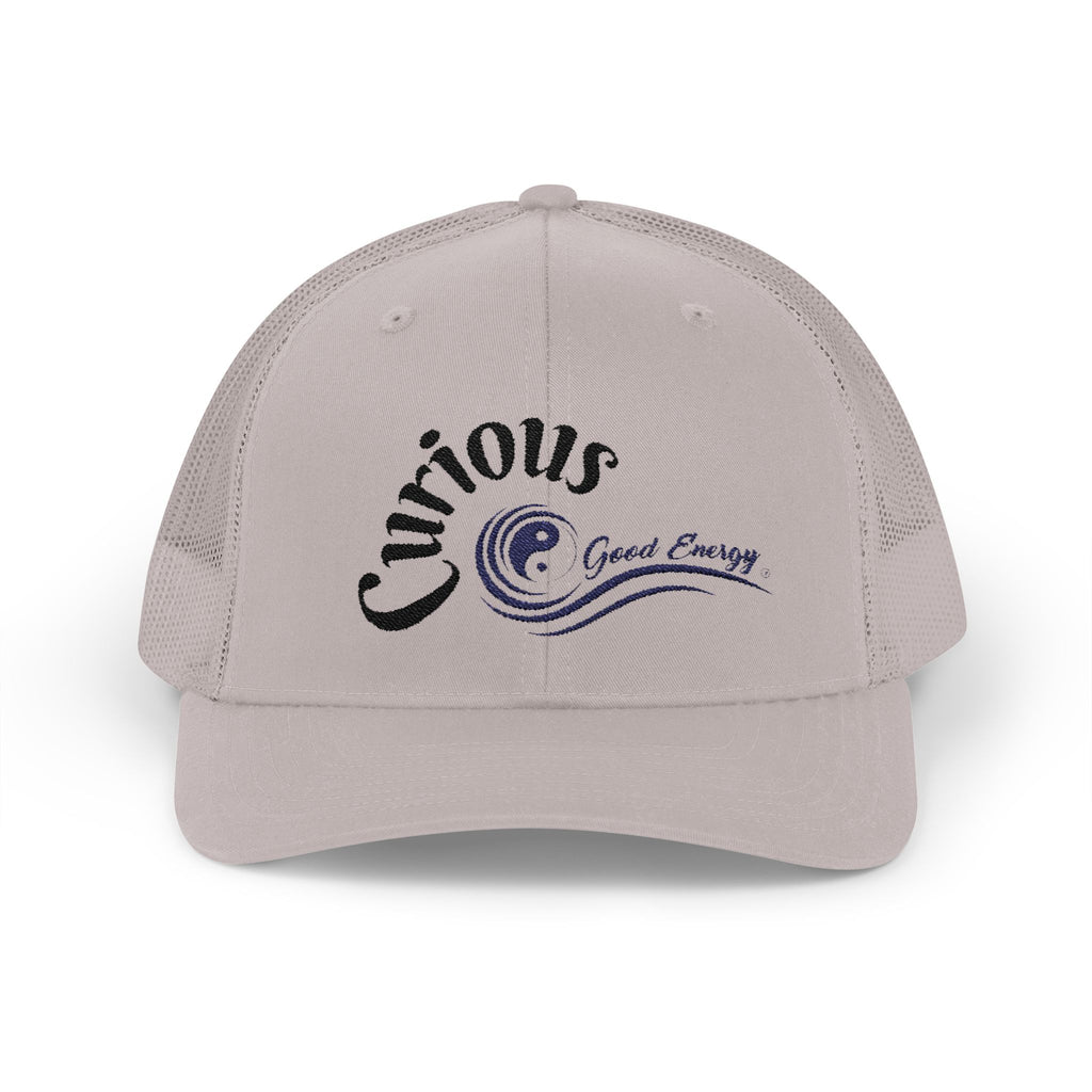 "Curious" Good Energy Snapback Trucker Cap – Always Stay curious and you won't get frustrated.