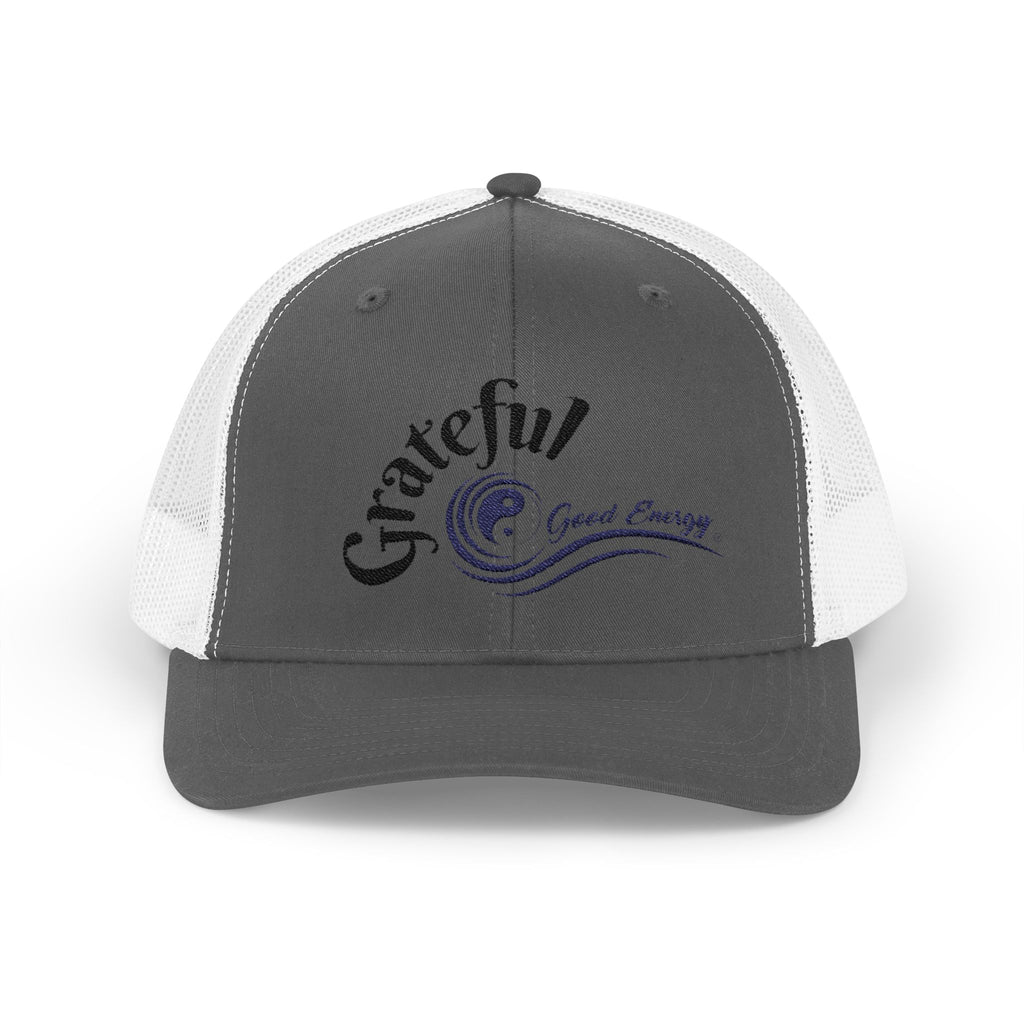"Grateful" Good Energy Snapback Trucker Cap – A powerful mindset gift for yourself and others