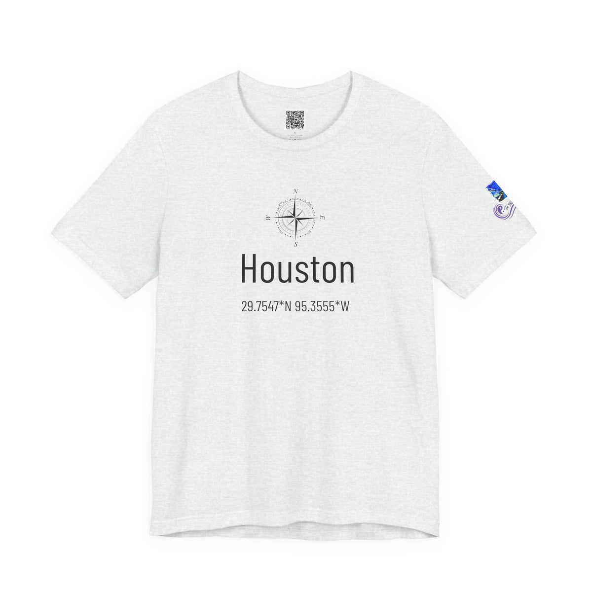 Houston Latitude & Longitude Unisex Jersey Short Sleeve Tee