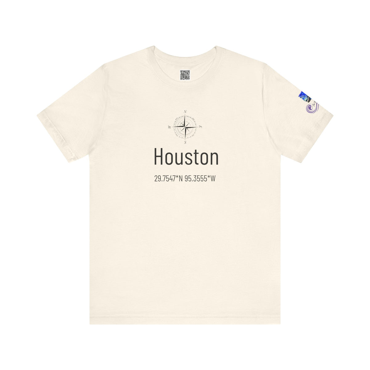 Houston Latitude & Longitude Unisex Jersey Short Sleeve Tee