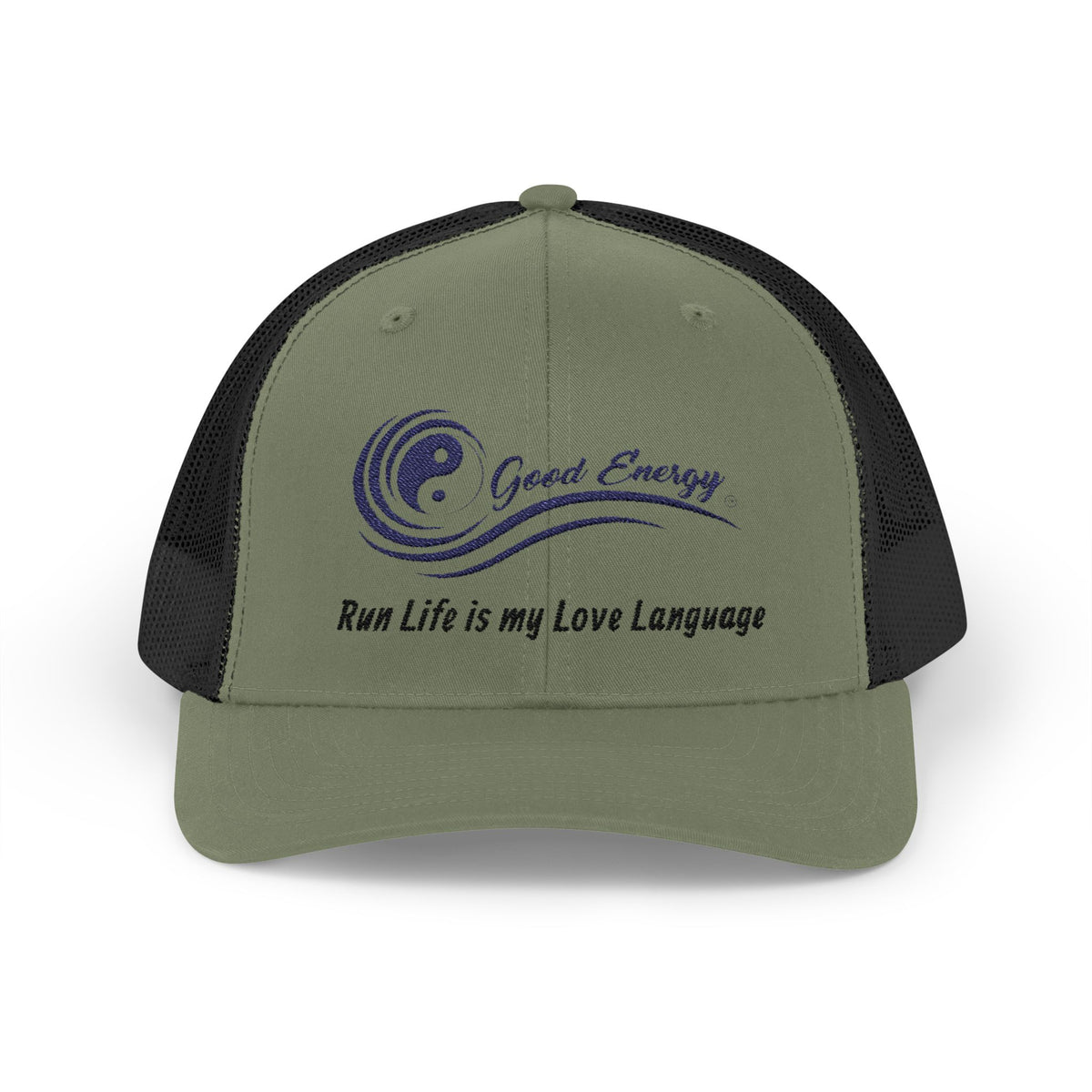 Good Energy Oilfield Snapback Trucker Cap – Run Life is My Love Language
