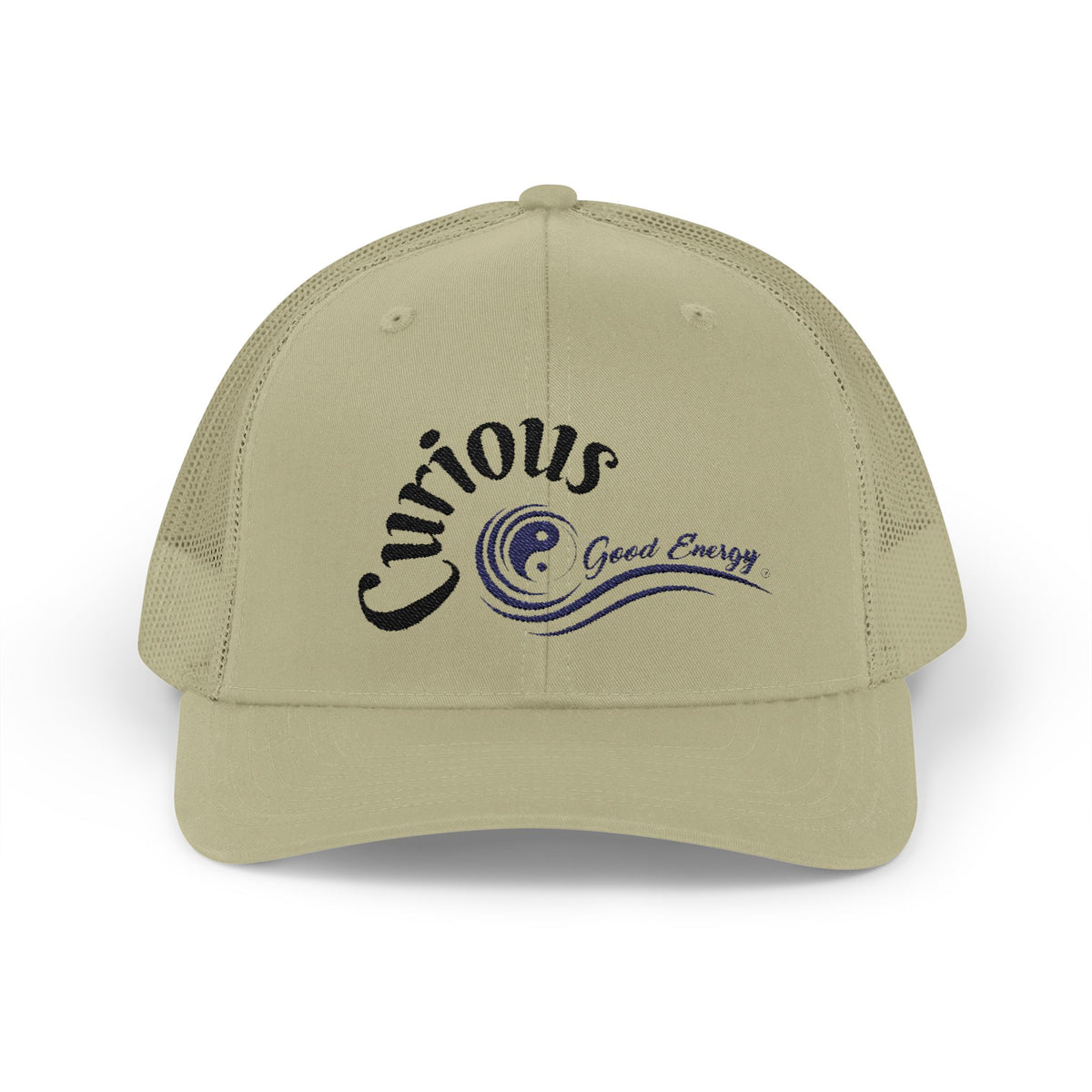 "Curious" Good Energy Snapback Trucker Cap – Always Stay curious and you won't get frustrated.