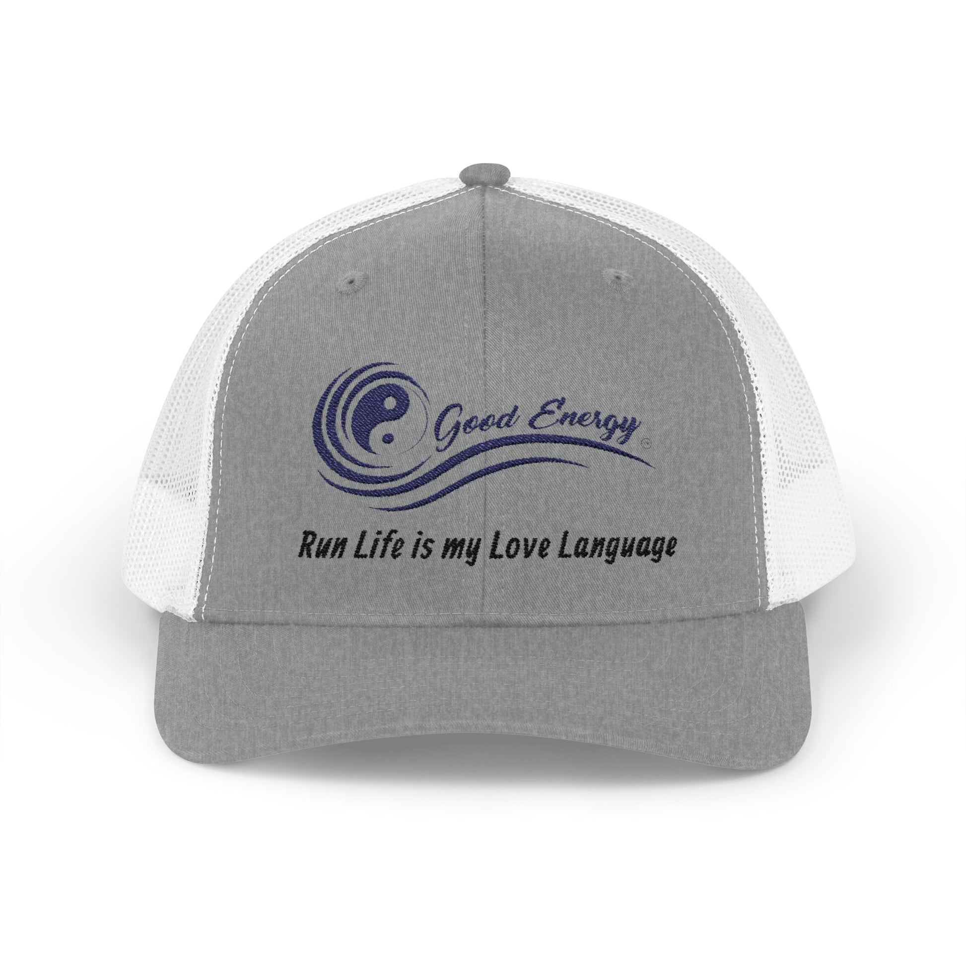 Good Energy Oilfield Snapback Trucker Cap – Run Life is My Love Language