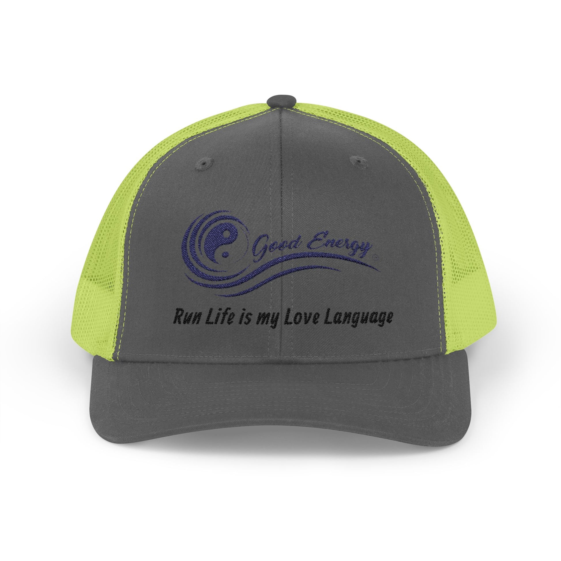 Good Energy Oilfield Snapback Trucker Cap – Run Life is My Love Language