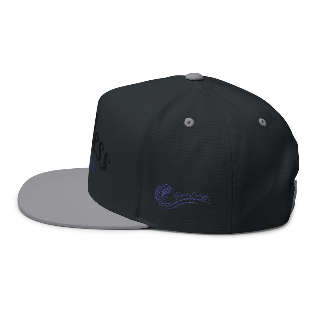 "Fearless" Embroidered Flat Bill Cap — "Fearless" Good Energy Snapback