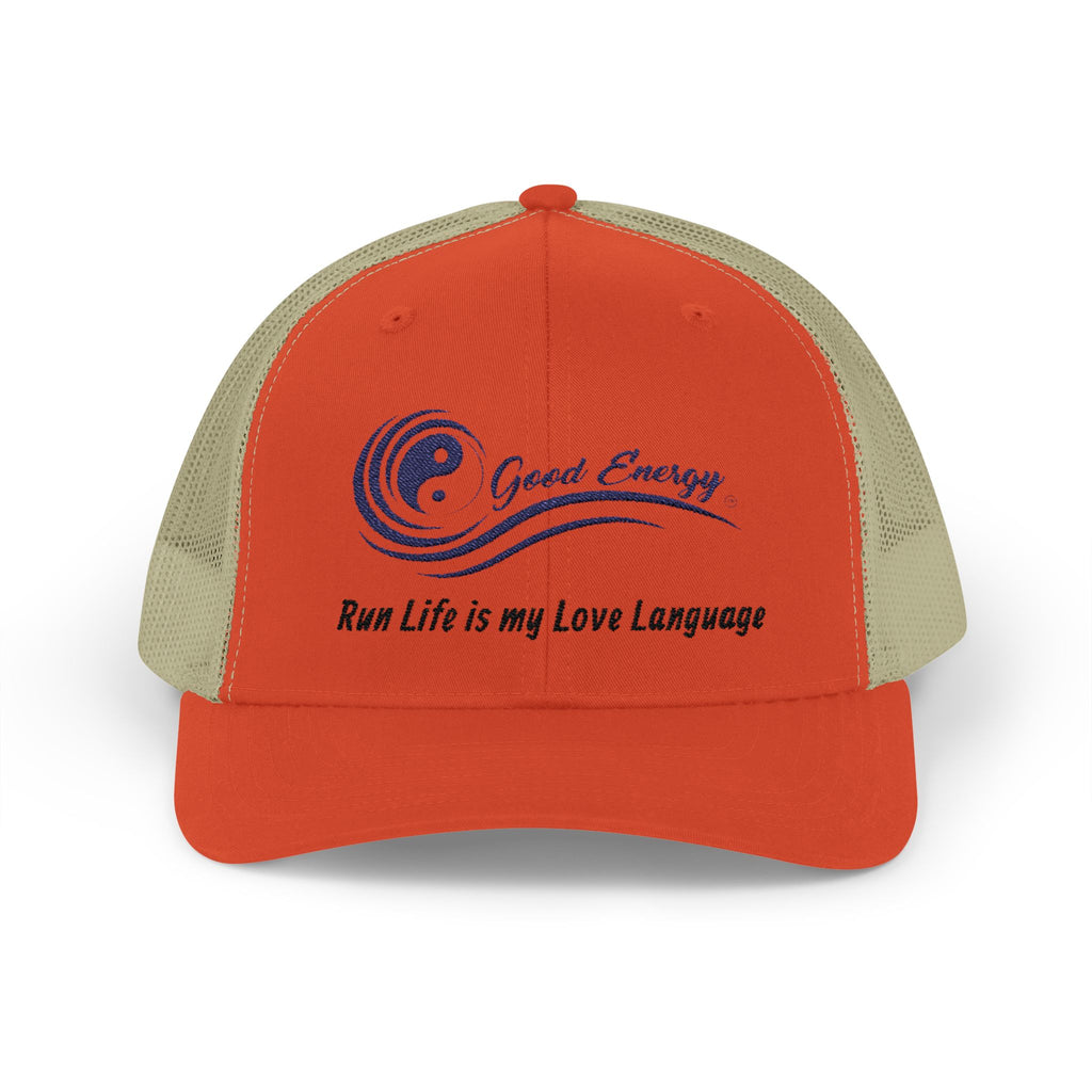 Good Energy Oilfield Snapback Trucker Cap – Run Life is My Love Language