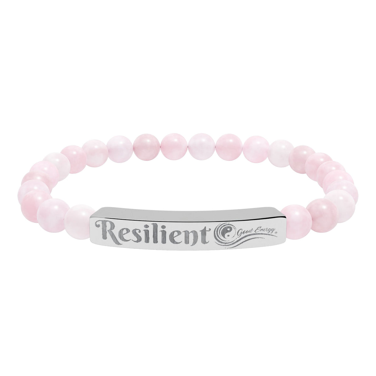 Resilient Good Energy Natural Stone Stretch Bar Bracelet