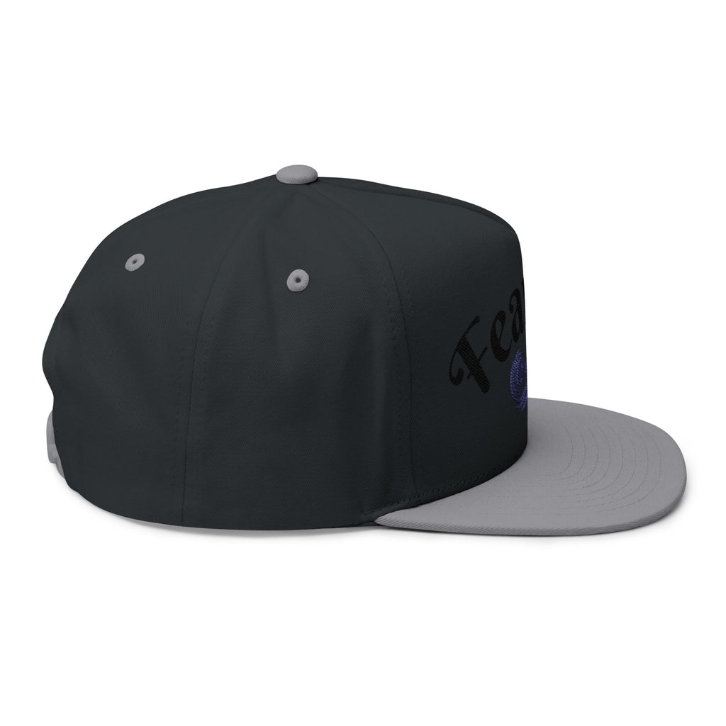 "Fearless" Embroidered Flat Bill Cap — "Fearless" Good Energy Snapback