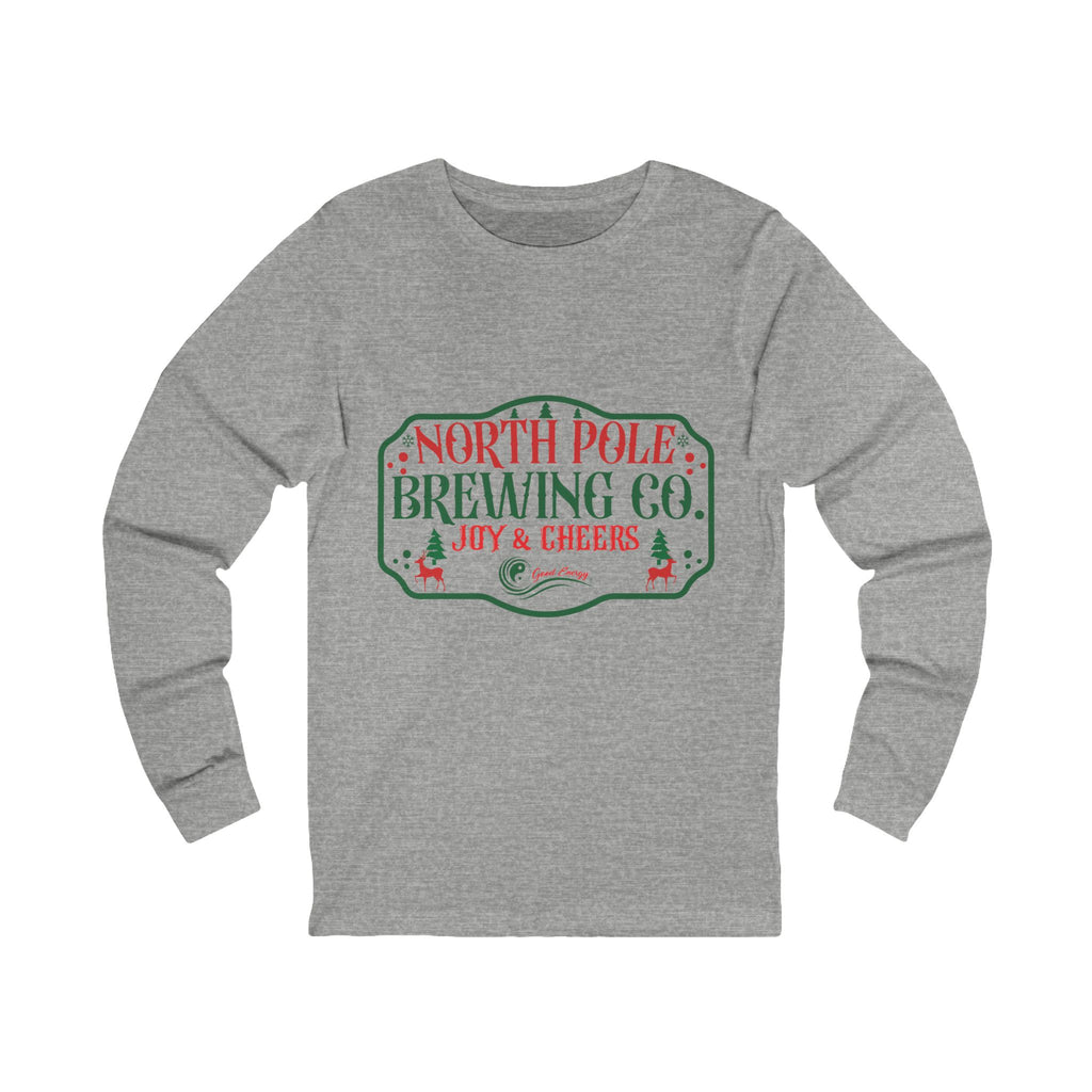 North Pole Brewing Co. Long Sleeve Tee — 'Joy & Cheers' Holiday Shirt
