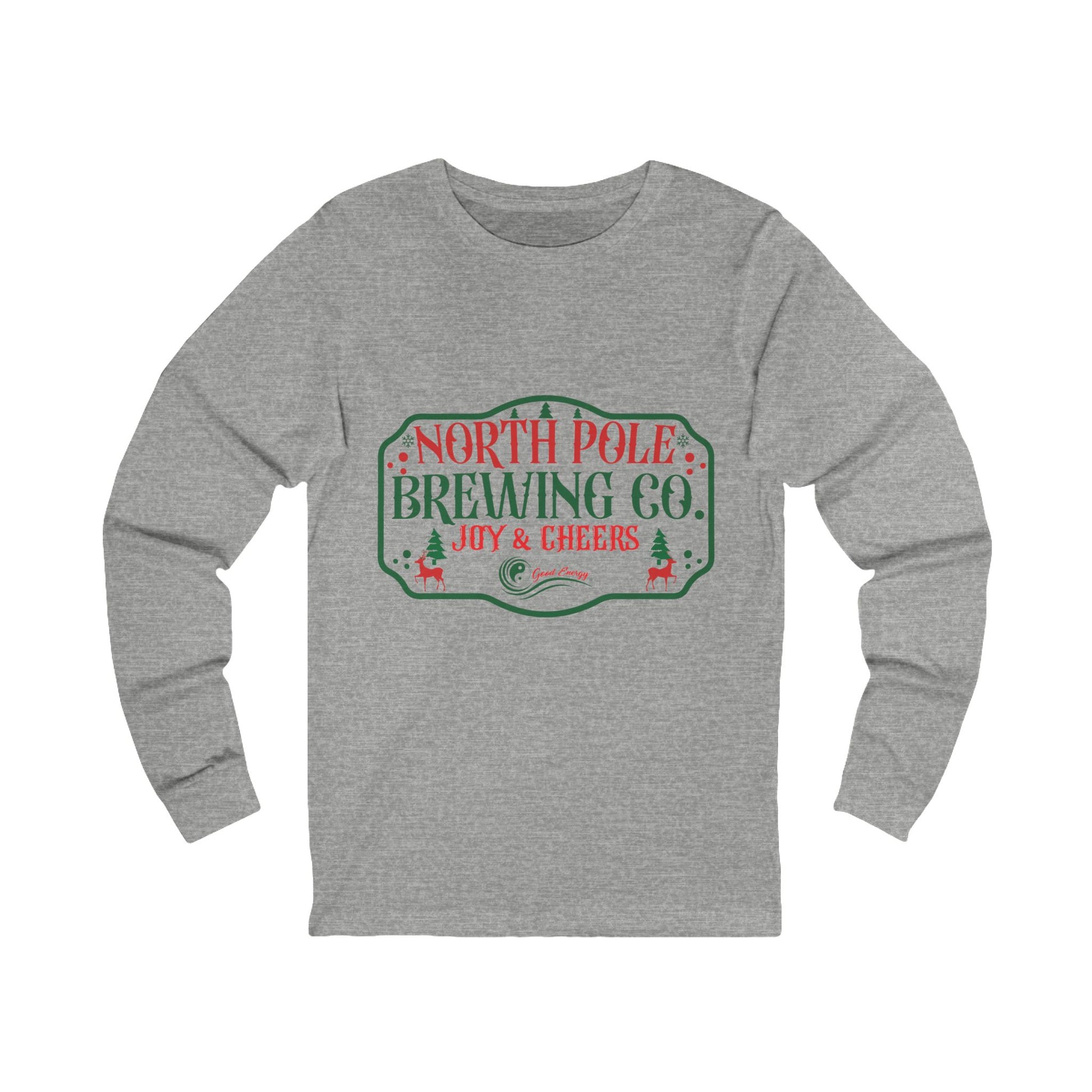 North Pole Brewing Co. Long Sleeve Tee — 'Joy & Cheers' Holiday Shirt