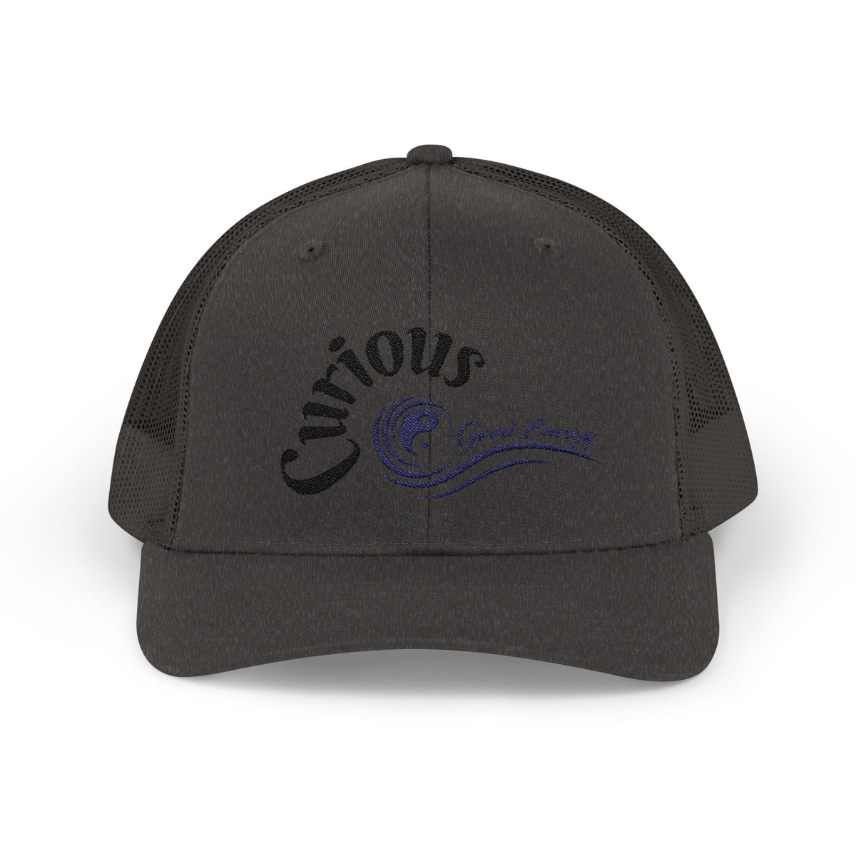 "Curious" Good Energy Snapback Trucker Cap – Always Stay curious and you won't get frustrated.