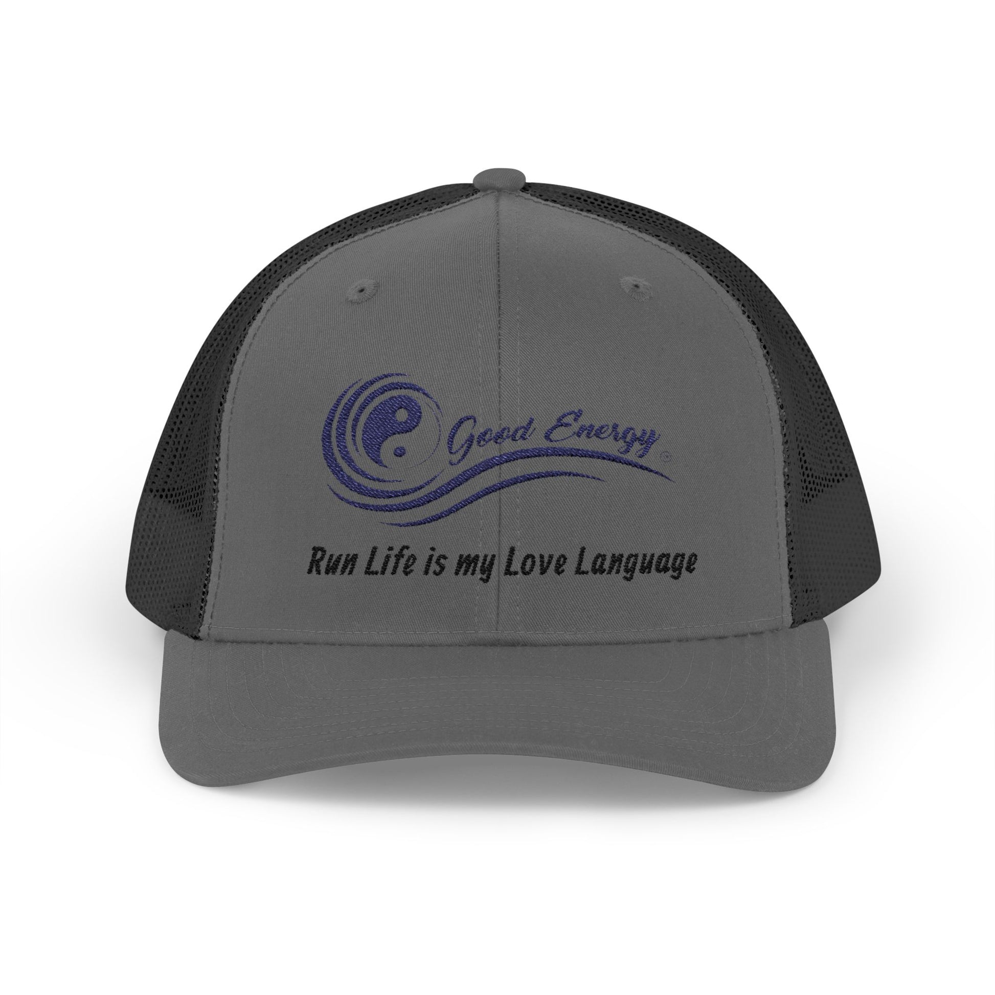 Good Energy Oilfield Snapback Trucker Cap – Run Life is My Love Language