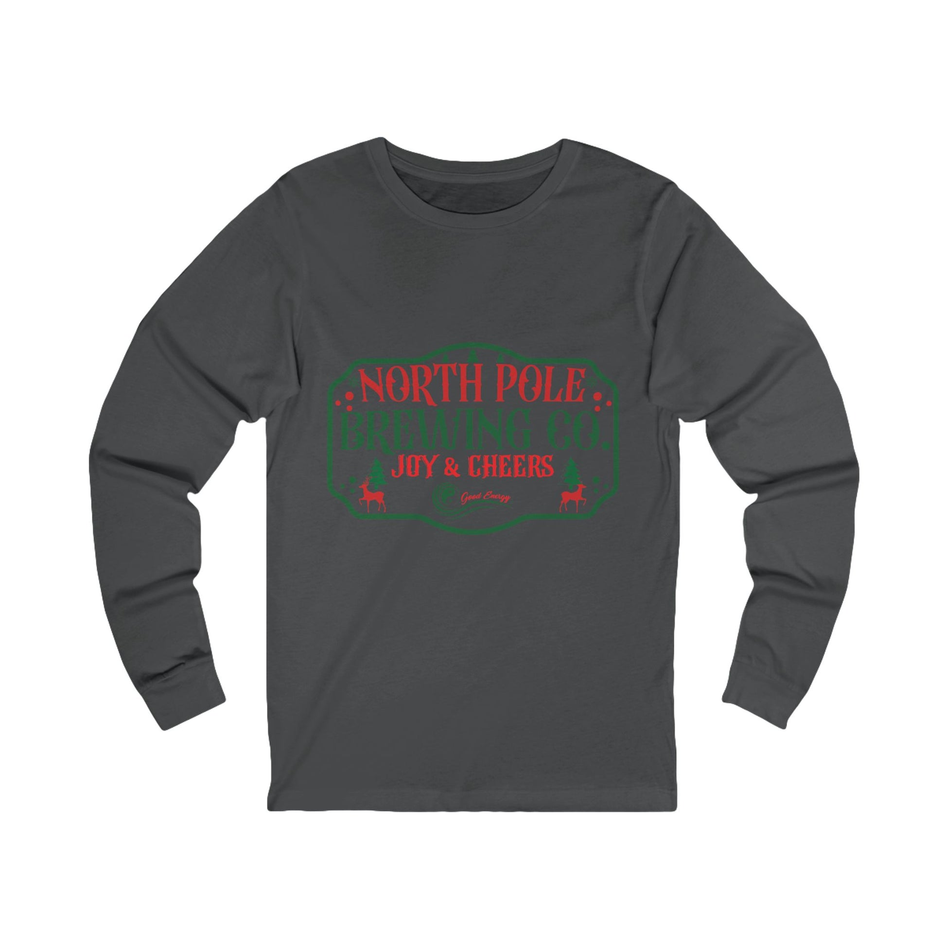 North Pole Brewing Co. Long Sleeve Tee — 'Joy & Cheers' Holiday Shirt