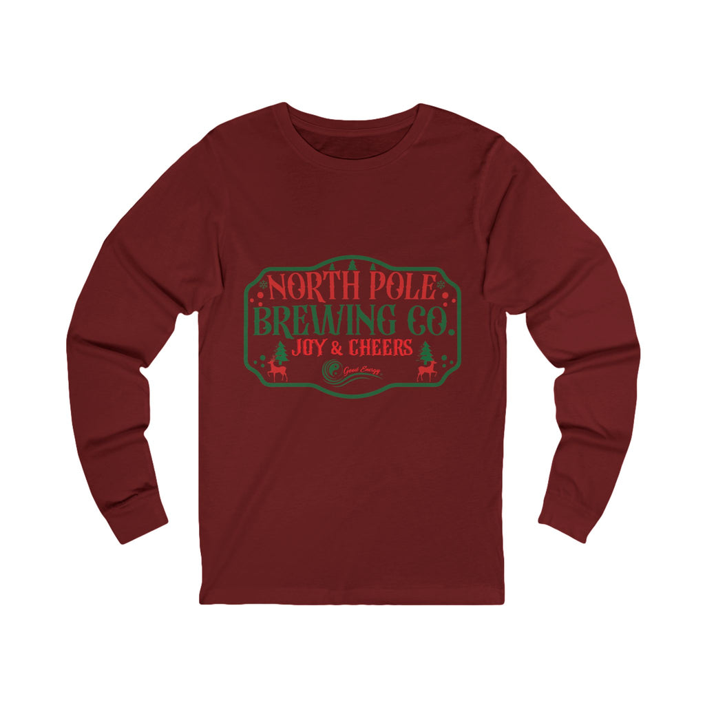 North Pole Brewing Co. Long Sleeve Tee — 'Joy & Cheers' Holiday Shirt