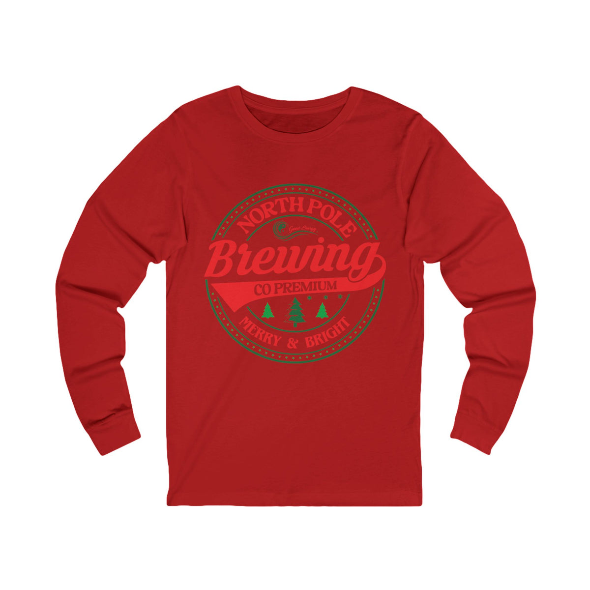 Good Energy Merry and Bright Holiday Long Sleeve Tee — North Pole Brewing Company