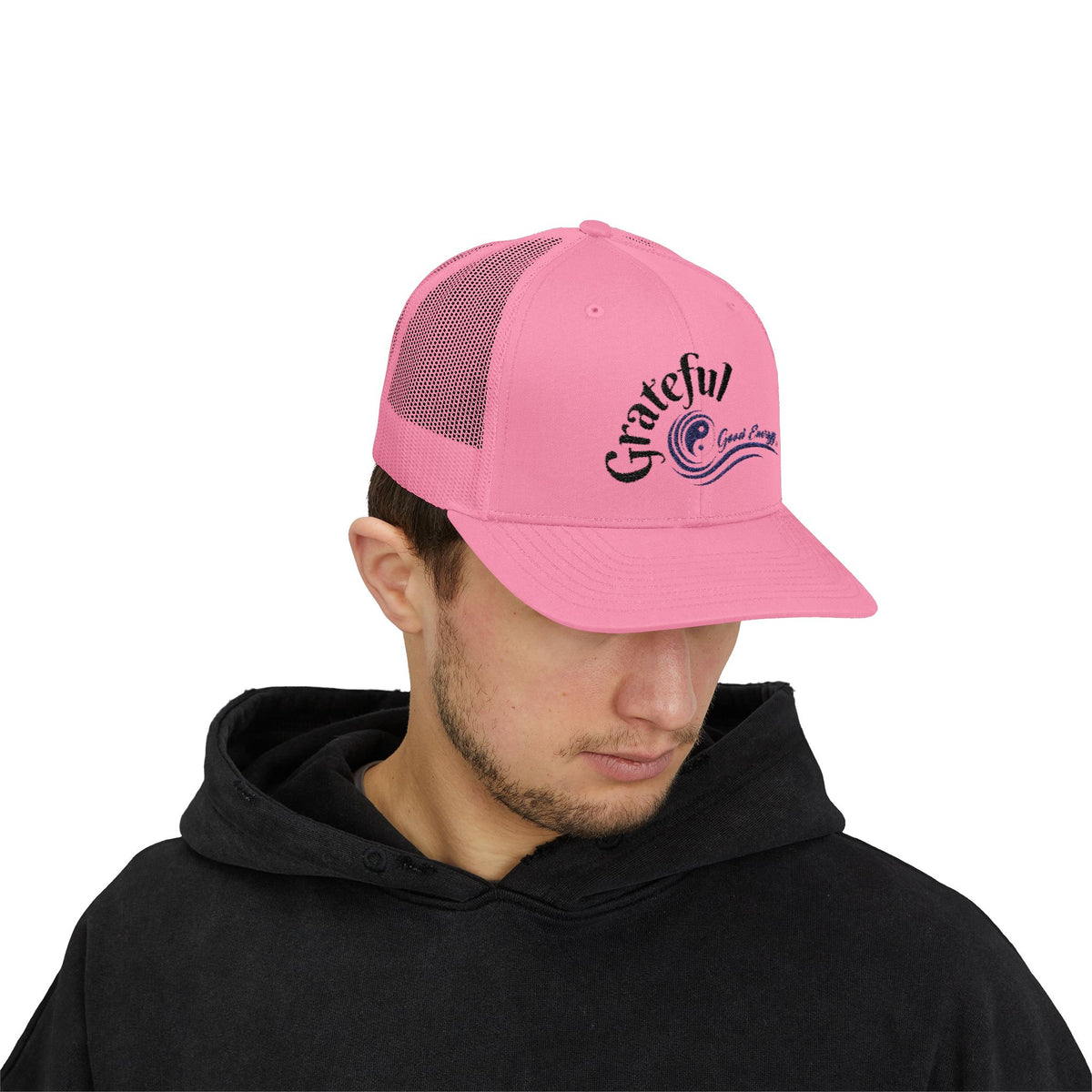 "Grateful" Good Energy Snapback Trucker Cap – A powerful mindset gift for yourself and others
