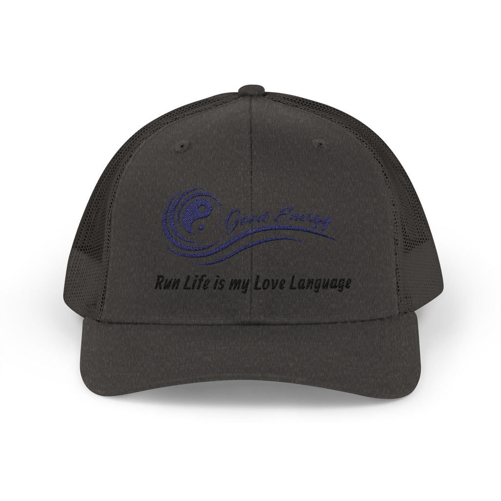 Good Energy Oilfield Snapback Trucker Cap – Run Life is My Love Language
