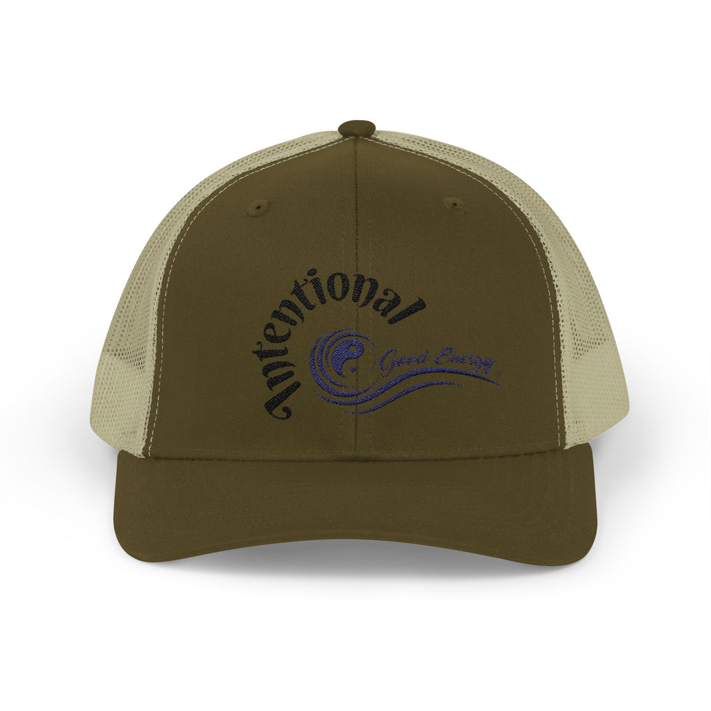 "Intentional" Good Energy Snapback Trucker Cap – A powerful mindset gift for yourself and others