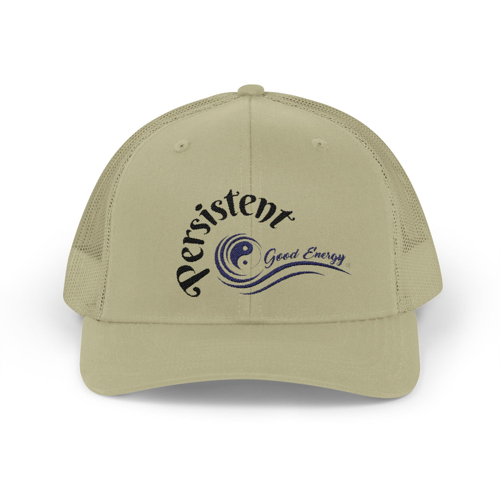 "Persistent" Good Energy Snapback Trucker Cap — Never Give Up, Never Give In