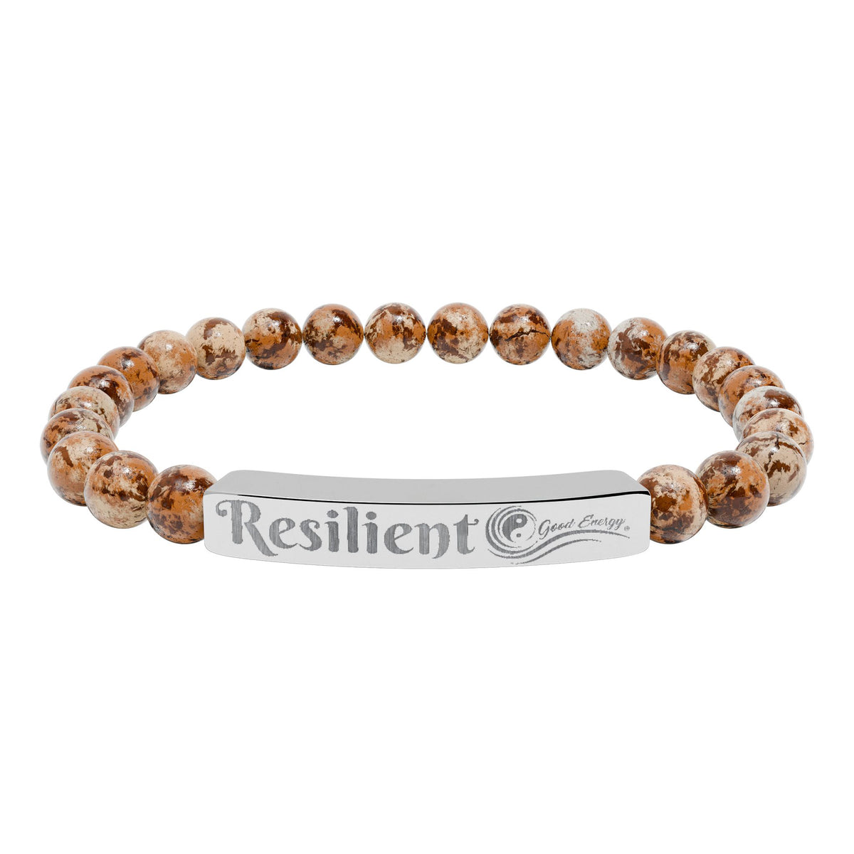 Resilient Good Energy Natural Stone Stretch Bar Bracelet
