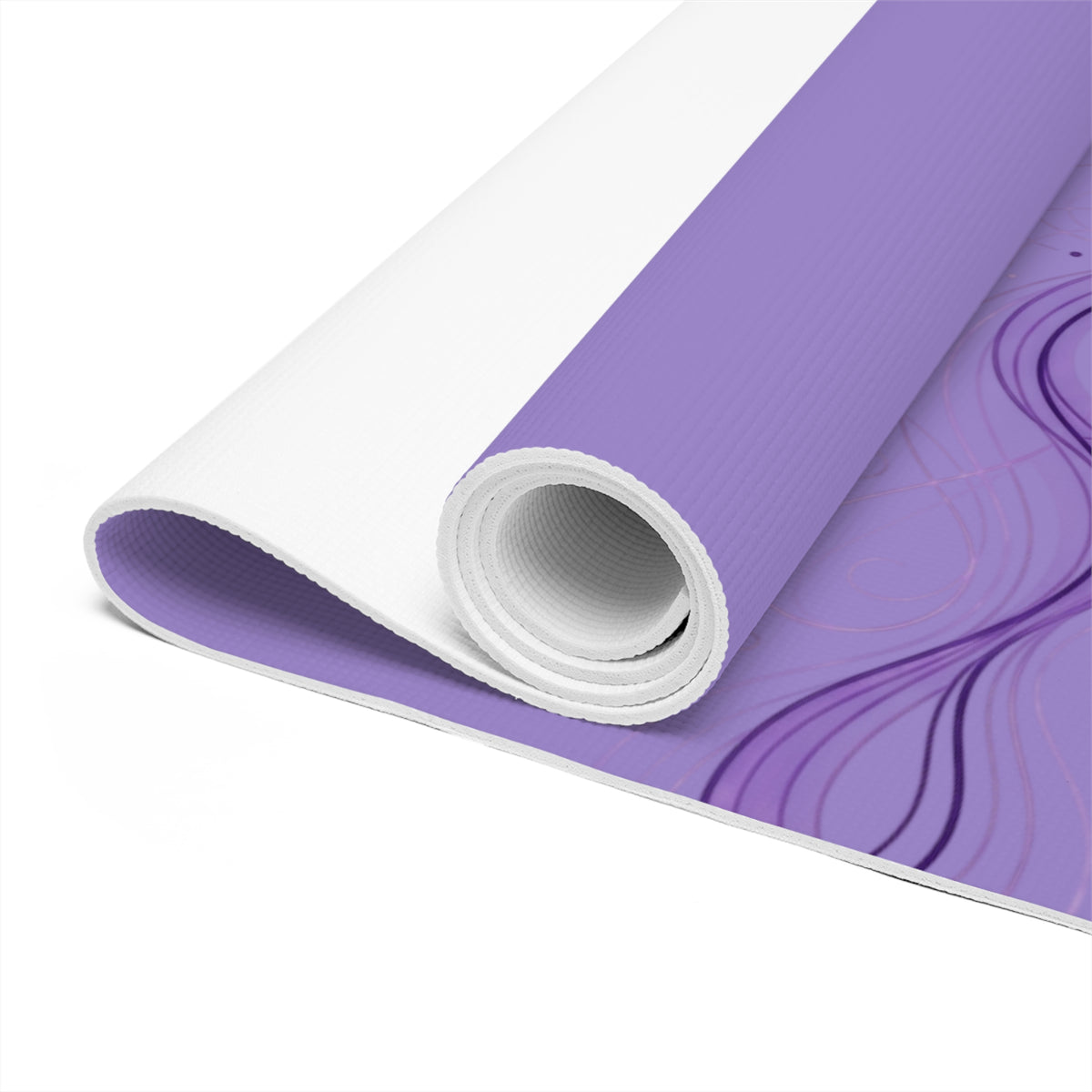 Yoga Mat — “Breathe, Focus, Relax” Foam Exercise Mat with Calming Yin/Yan Good Energy Design