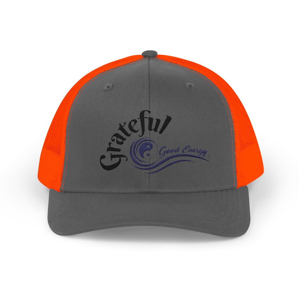 "Grateful" Good Energy Snapback Trucker Cap – A powerful mindset gift for yourself and others