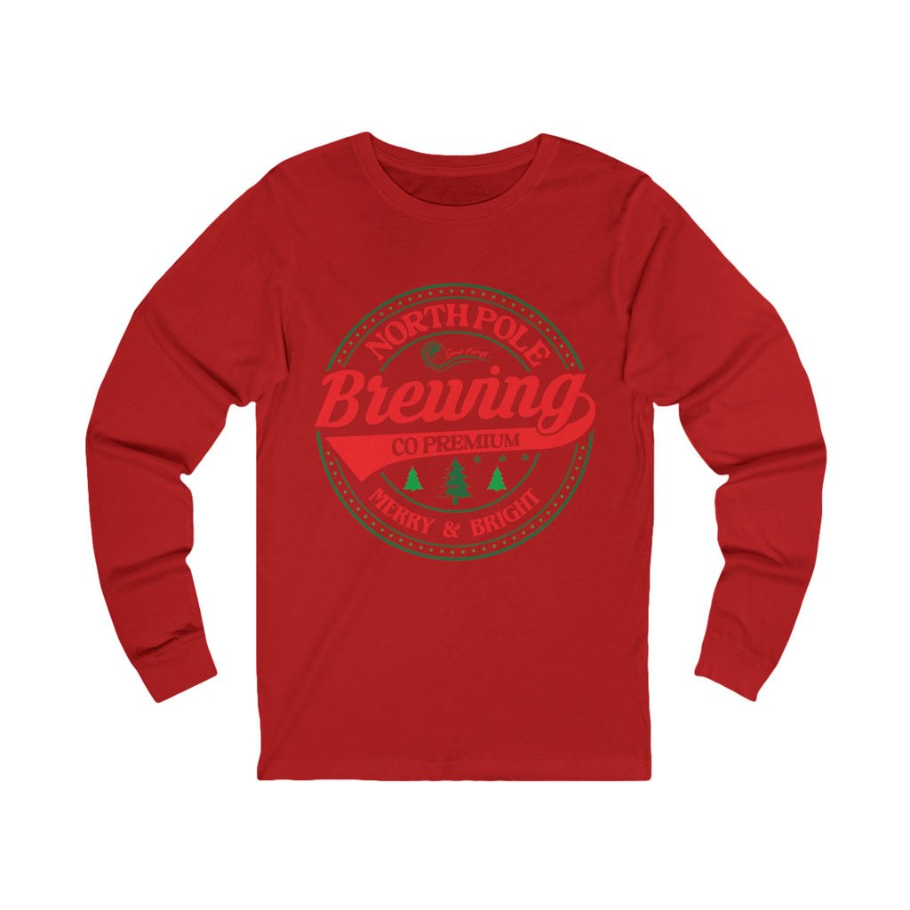 North Pole Brewing Long Sleeve Tee — Merry & Bright Holiday Beer Shirt