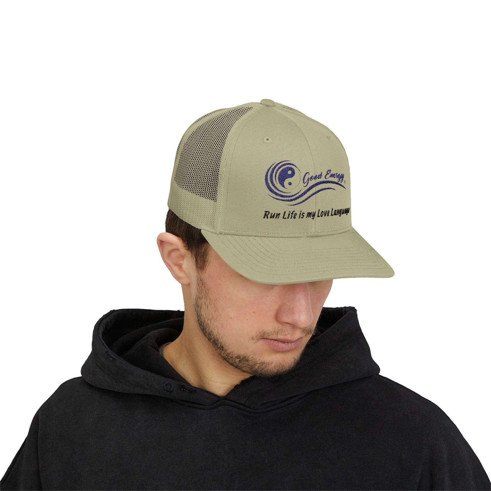 Good Energy Oilfield Snapback Trucker Cap – Run Life is My Love Language