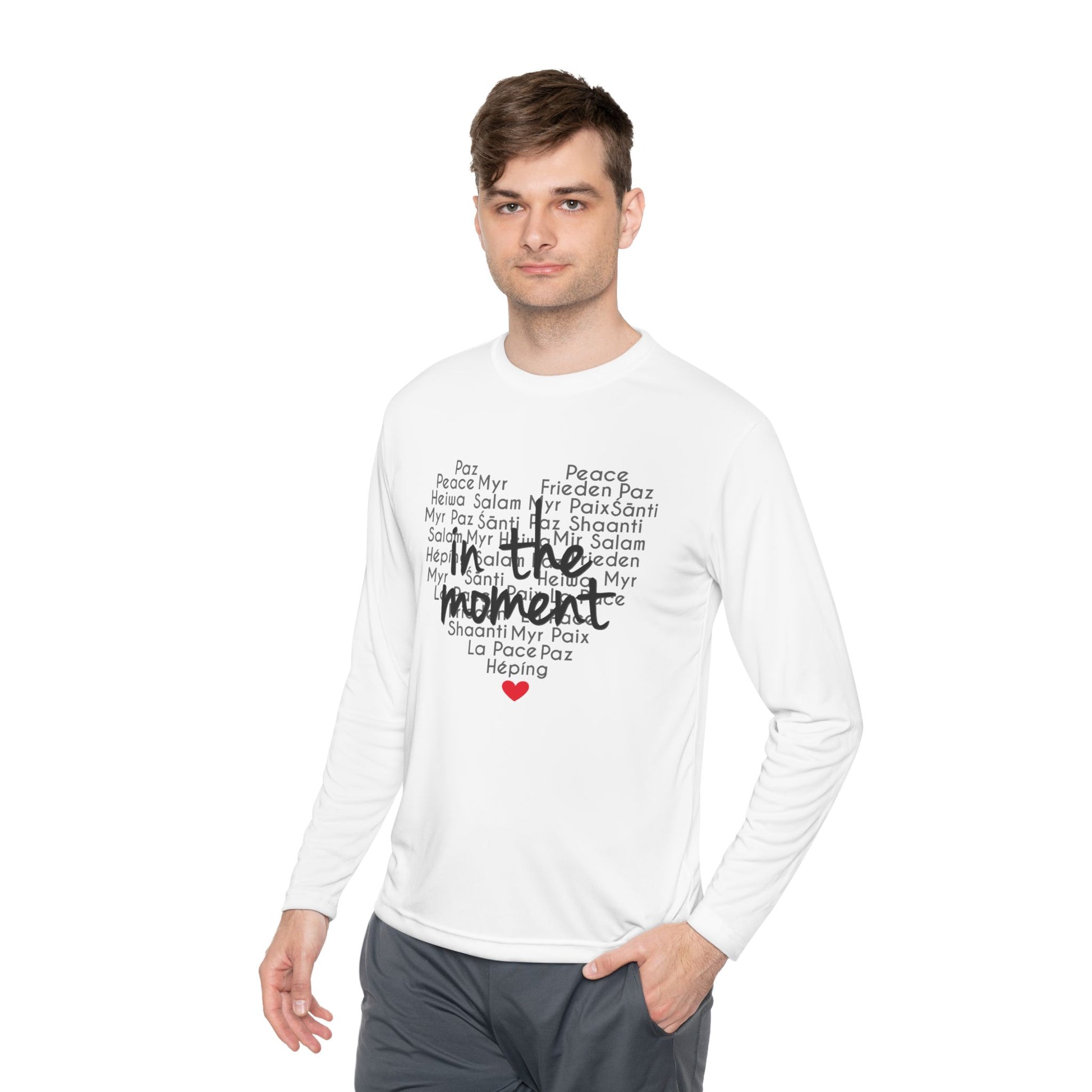 Long Sleeve Tee - Peaceful ✌️ Universal Language - Unisex Lightweight