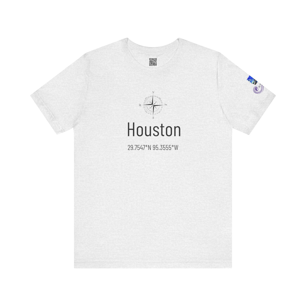 Houston Latitude & Longitude Unisex Jersey Short Sleeve Tee