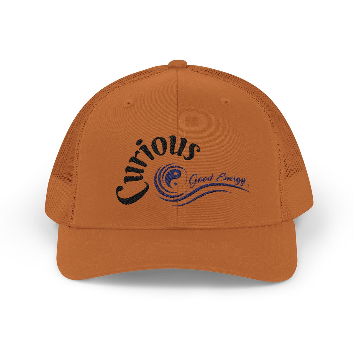 "Curious" Good Energy Snapback Trucker Cap – Always Stay curious and you won't get frustrated.