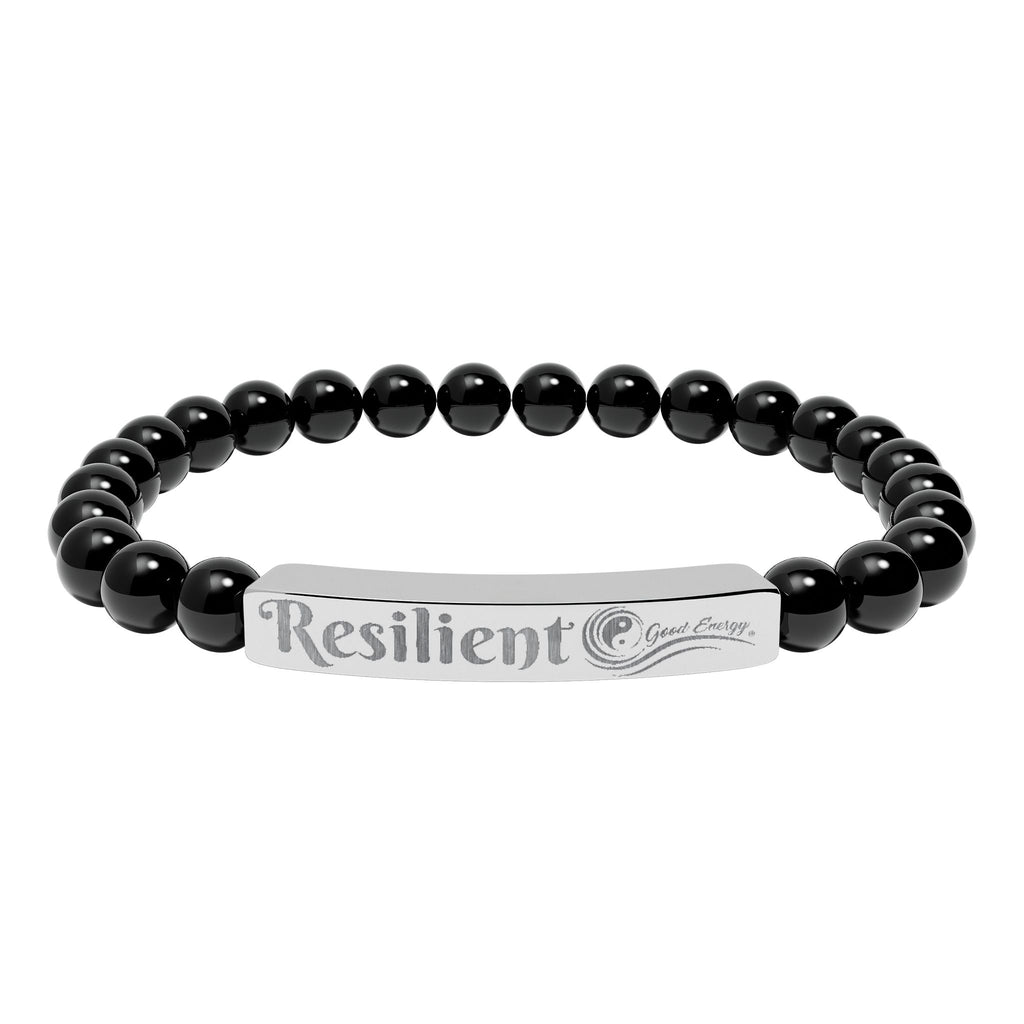 Resilient Good Energy Natural Stone Stretch Bar Bracelet