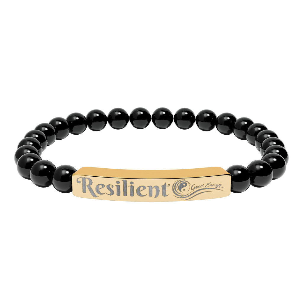 Resilient Good Energy Natural Stone Stretch Bar Bracelet