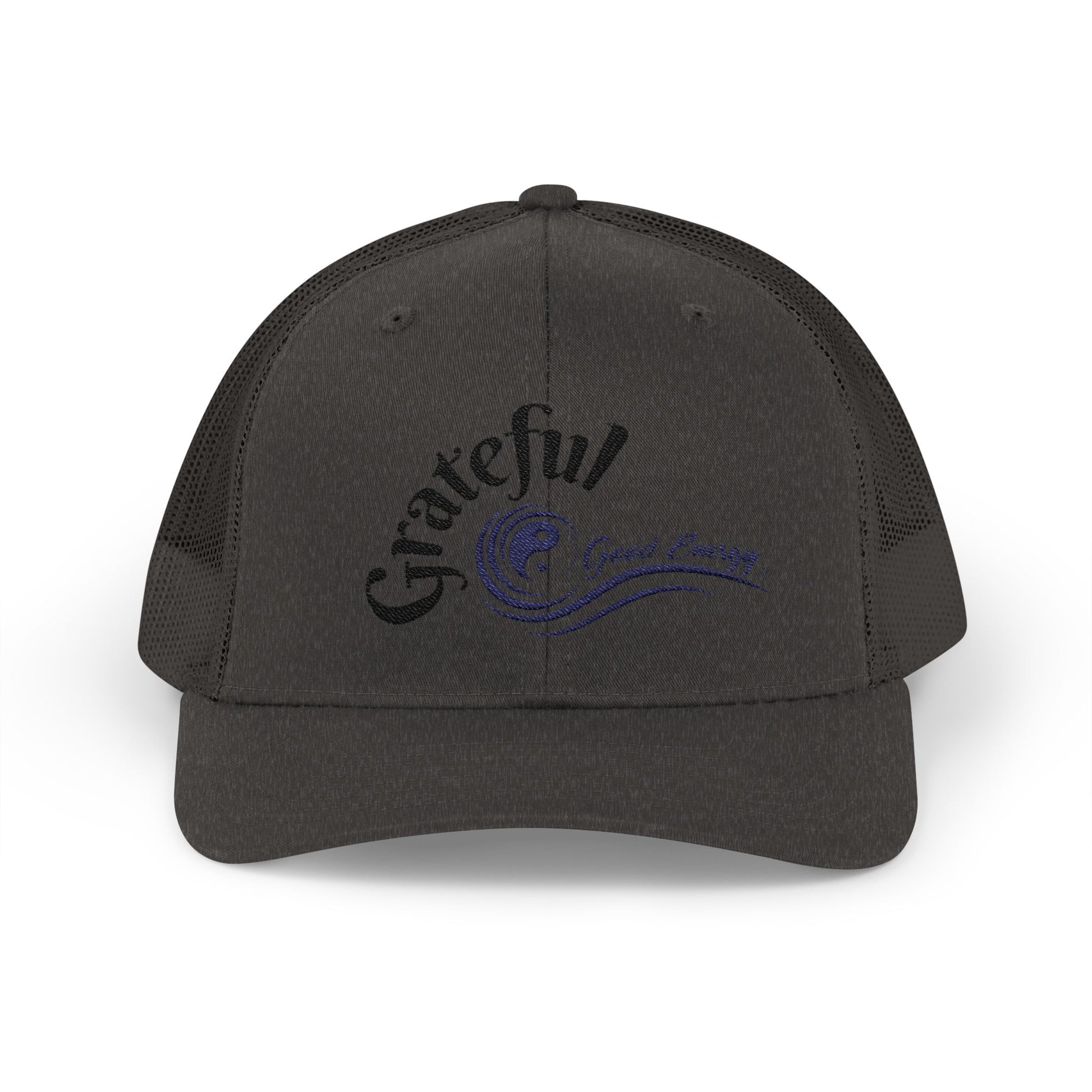 "Grateful" Good Energy Snapback Trucker Cap – A powerful mindset gift for yourself and others