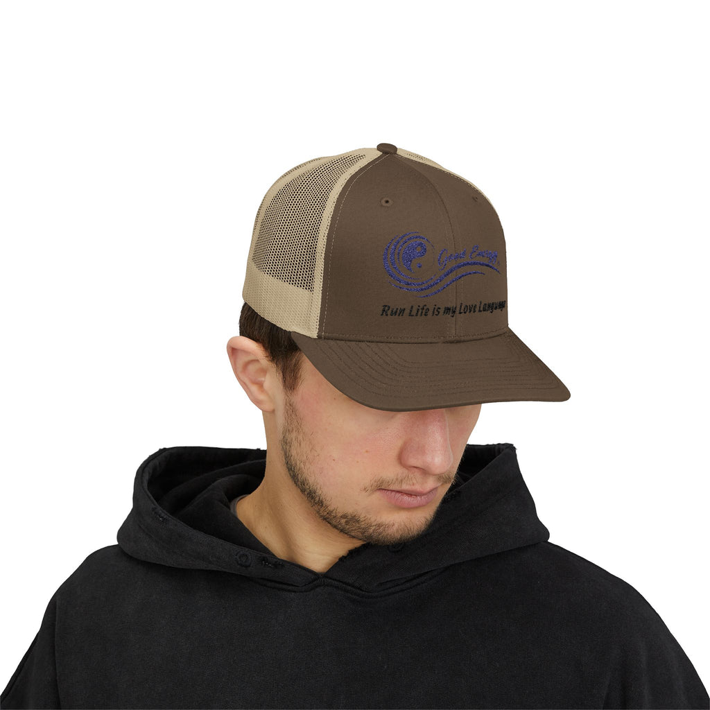Good Energy Oilfield Snapback Trucker Cap – Run Life is My Love Language