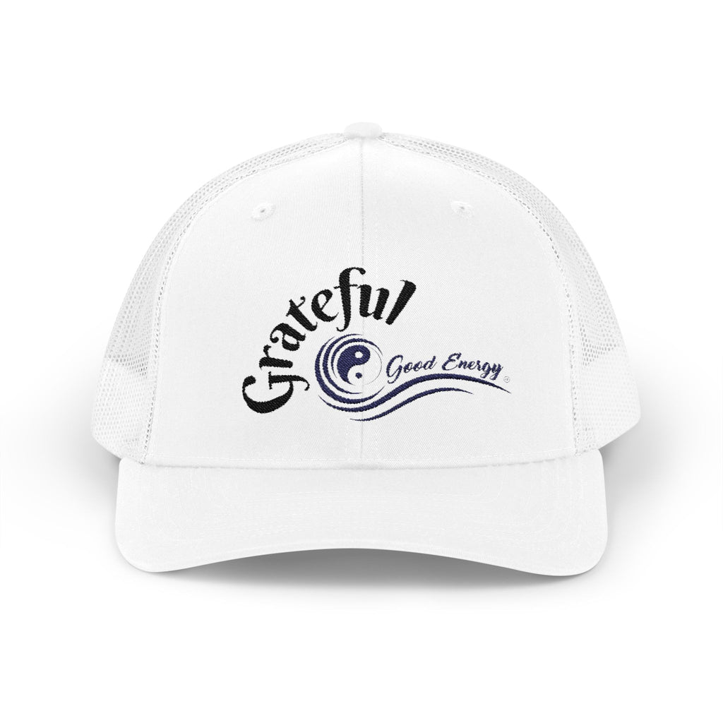 "Grateful" Good Energy Snapback Trucker Cap – A powerful mindset gift for yourself and others