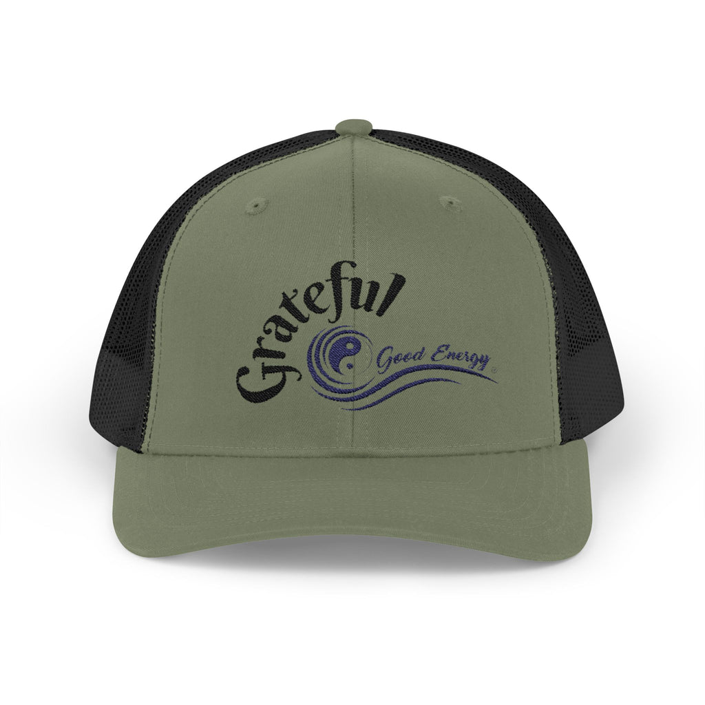"Grateful" Good Energy Snapback Trucker Cap – A powerful mindset gift for yourself and others