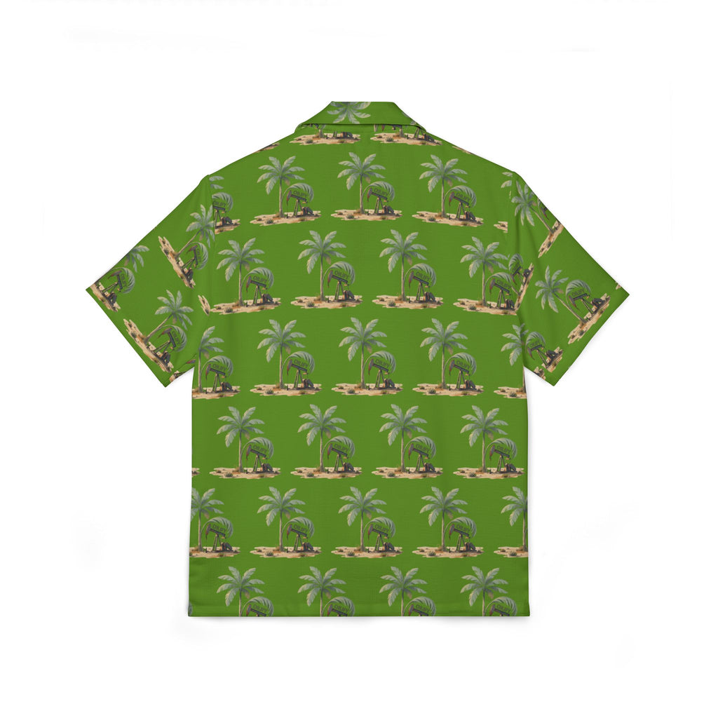 Green Palm Hawaiian Shirt — Men’s Tropical Camp Button-Up