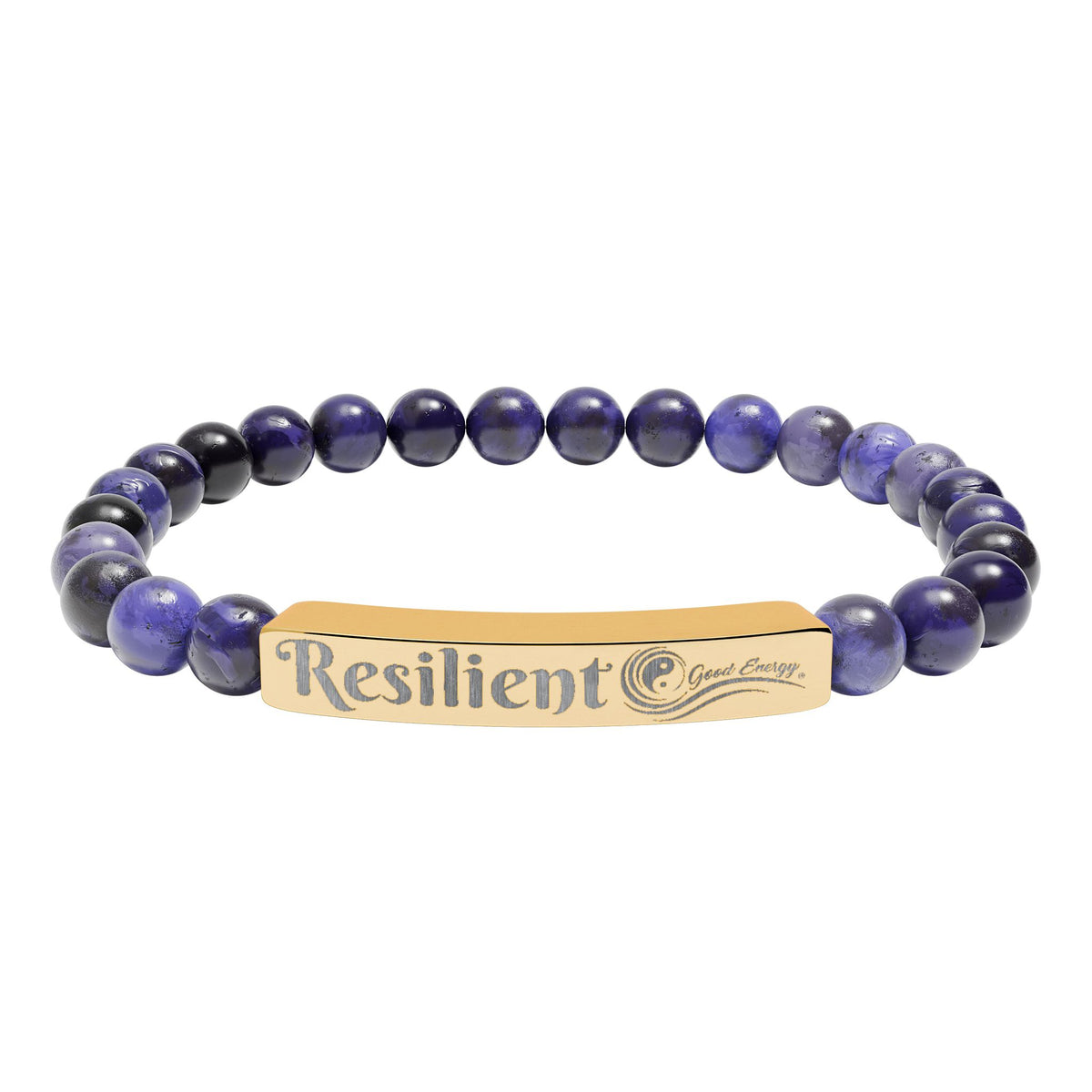 Resilient Good Energy Natural Stone Stretch Bar Bracelet