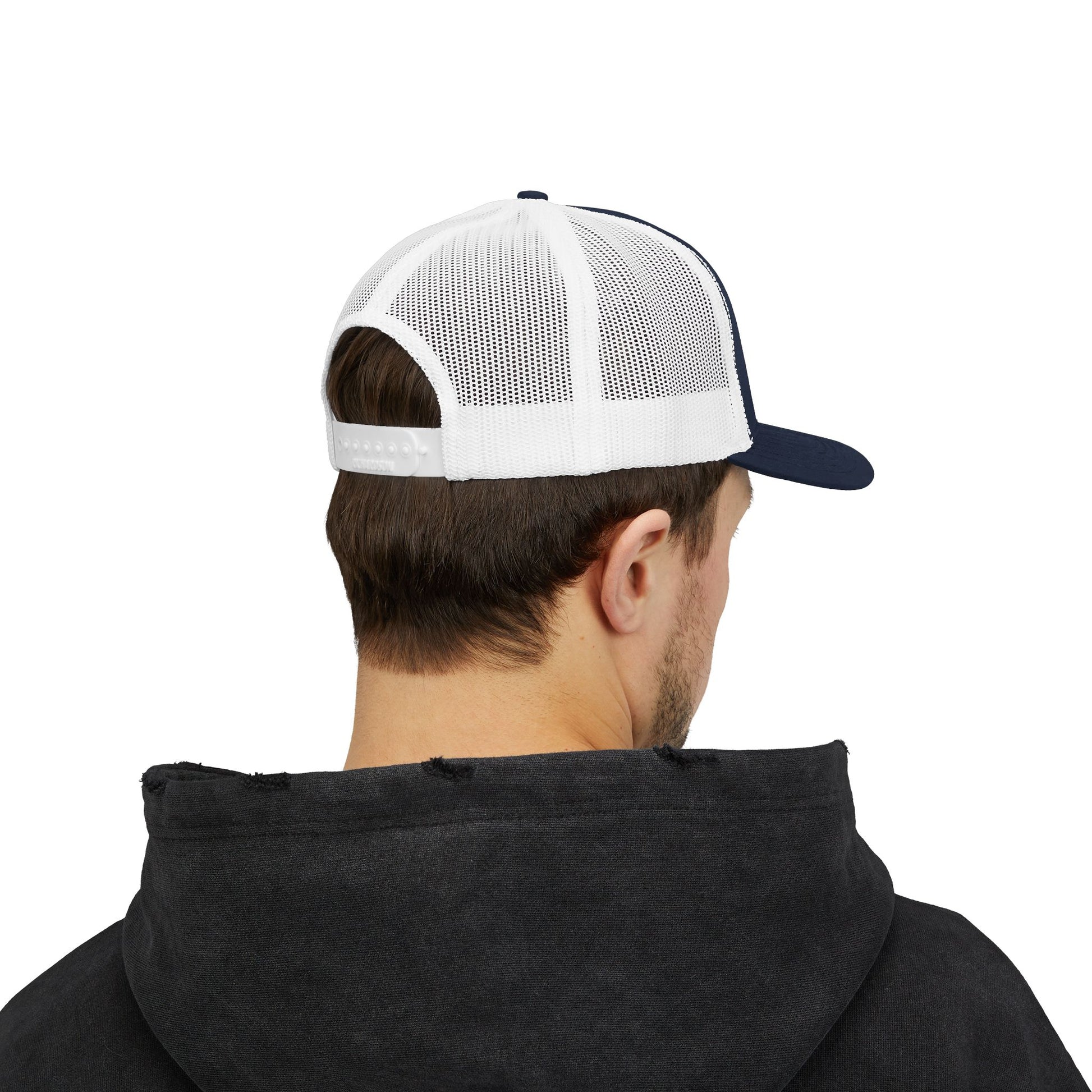 Grateful Good Energy Trucker Cap — Retro Script Heartwave Snapback